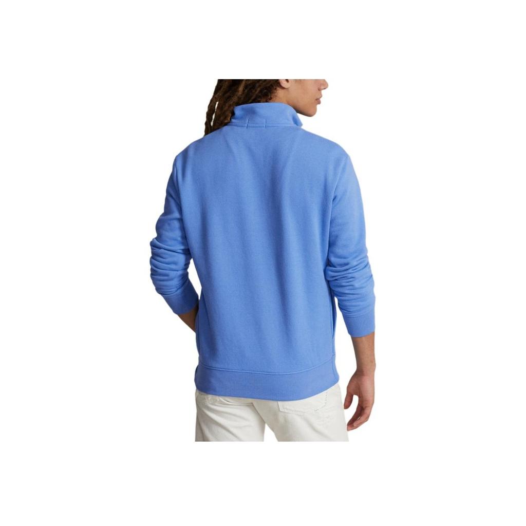 Polo Ralph Lauren Ss24 Μονόχρωμο Κεντημένο Λογότυπο Μπλούζα Φούτερ Ανδρική Μπλε MNPOKNI16823475-400