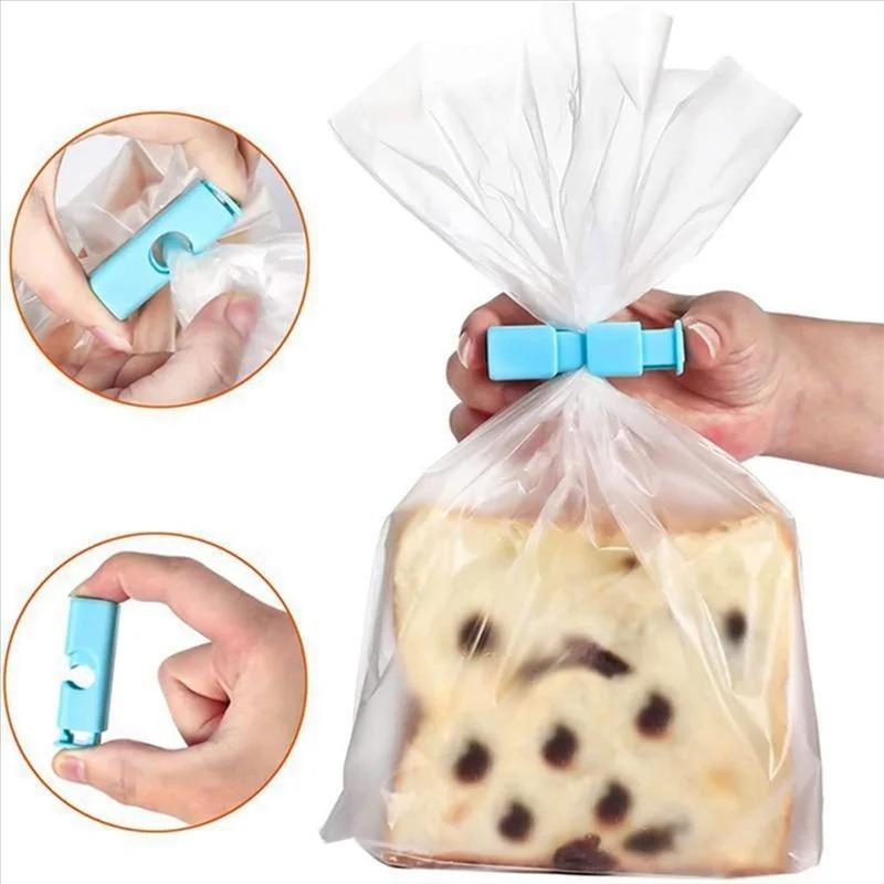 

10/20PCS Food Sealing Clips Reusable Kitchen Snack Plastic Bags Sealing Clips Portable Food Kitchen Organization Clamp lake blue-3pcs