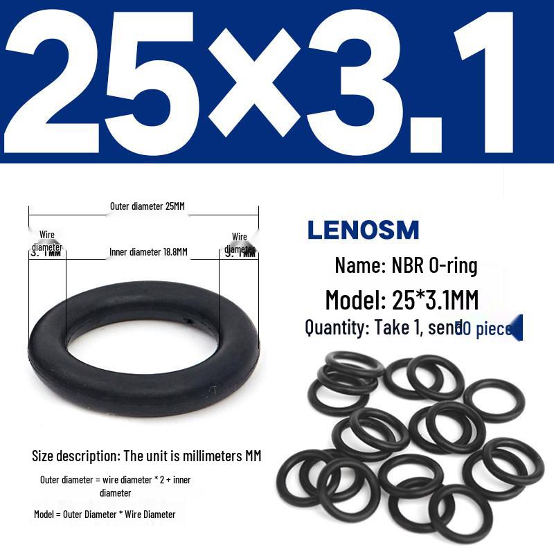 High-Pressure NBR Nitrile Rubber O-Ring Seal - Wear & Oil Resistant