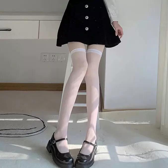 Women's Summer Anti-Slip Knee Pads: Long Stockings with Cold Protection & Anti-Hook Silk