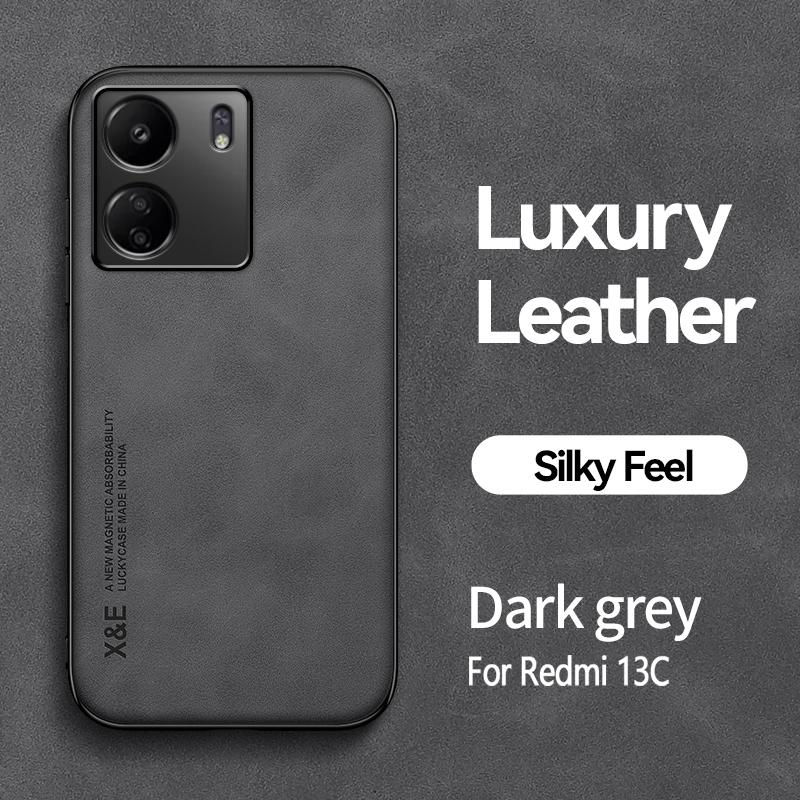 For Redmi 13C 4G Magnetic Case Matte Leather Cover Xiaomi 12C Camera Shell Shockproof Fundas Redmi 10C Lana Del Rey Redmi 10X 4G