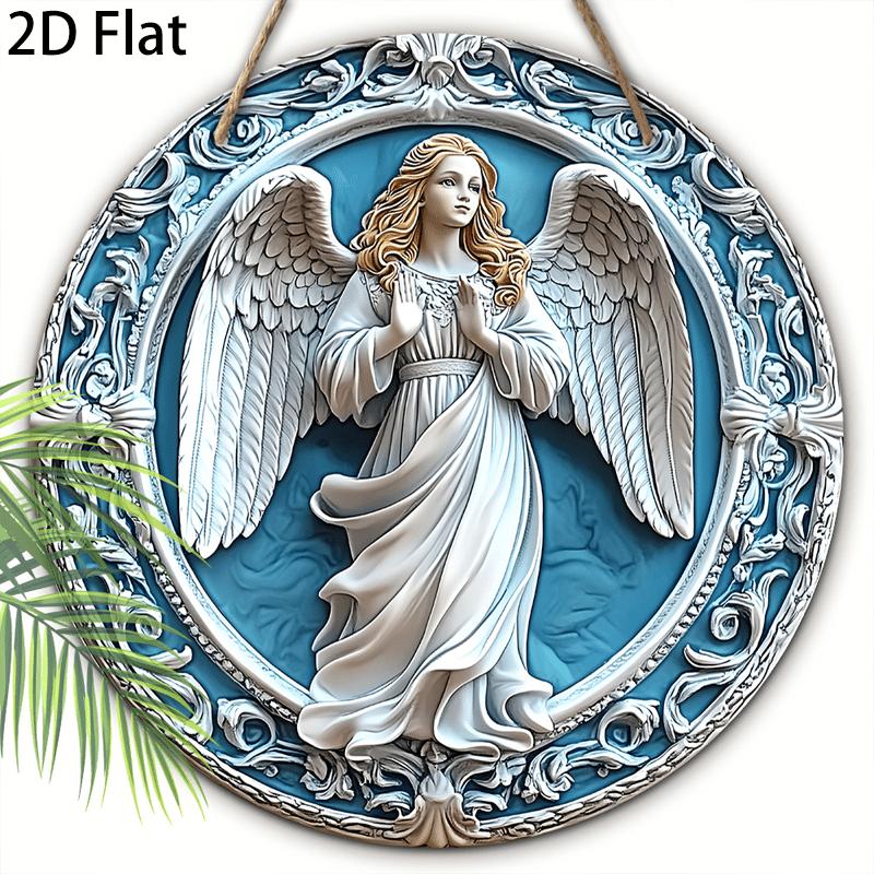 

5 шт. Рождественский ангел, деревянное настенное художественное украшение, визуальная 2D плоская печать, многоцелевое назначение, рождественский знак, венок, подвесной декор для дома, школы, церкви, бара 5pcs