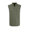 Men Knit Sleeveless Henley Neck Tank Top Casual Relaxed Fit Button Front Vest with Chest Pocket
