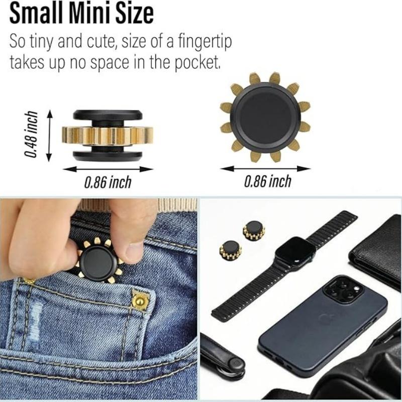 Mini Metal Gear Fingertip Gyroscope EDC Fidget Toy Stress Relief Spinning Hand Toy Desktop Novelty Decor Creative Gift For Adult