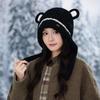 Women's Bear Ear Thermal Hat Autumn and Winter New Cold Hat Fleece Thickened Ear Protection Hat