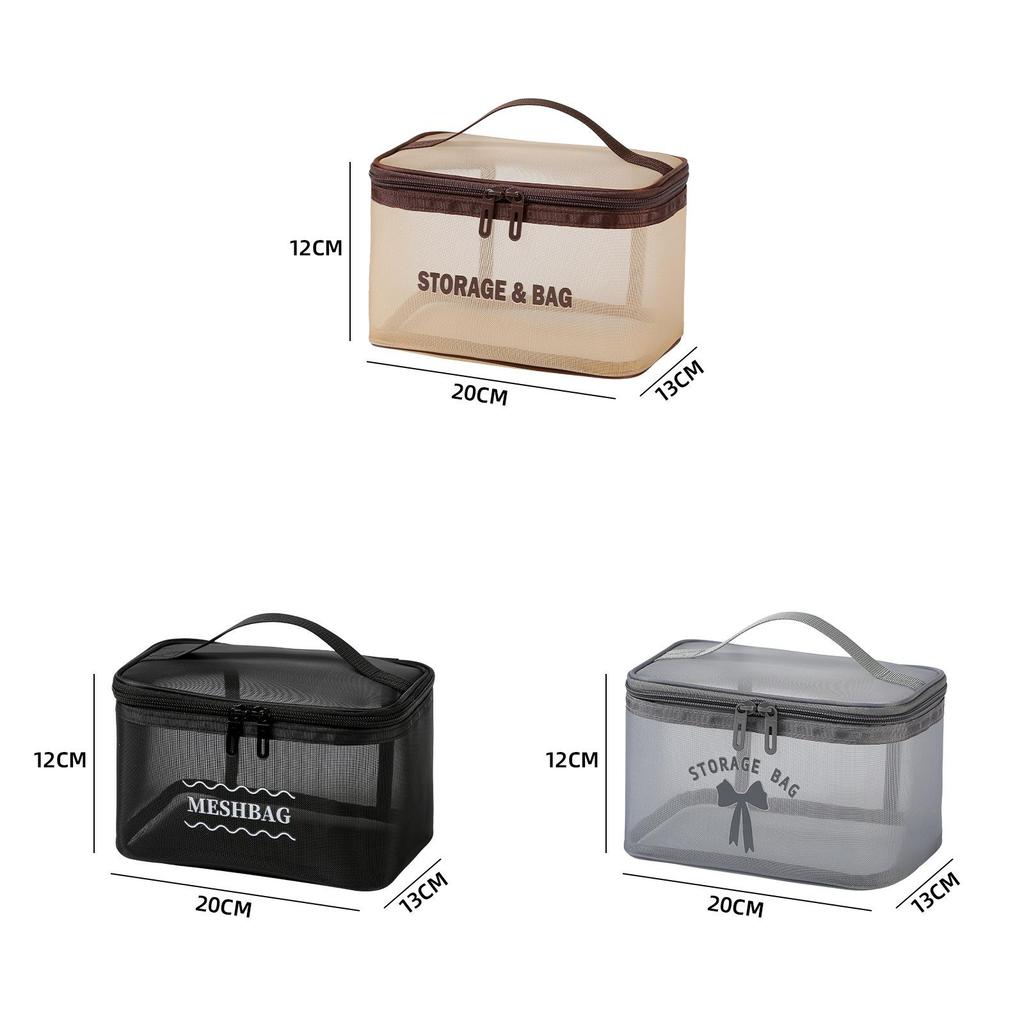 Nylon Breathable Travel Makeup Bag With Mesh Design For Women Compact Organizer