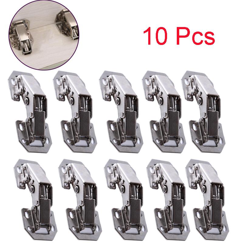 4/10pcs Cabinet Hinge 90 Degree 3/4in No-Drilling Hole Cupboard Door Hinges Soft Close With Screws Furniture Hardware