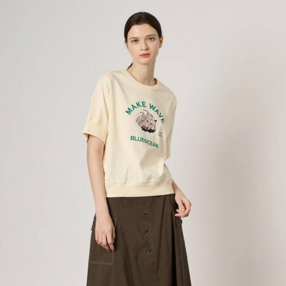 

Bcbg TexTure Block PrinT T shirT B4m4x422 green (42)/77