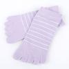 1 Pair Women Socks Five-Toed Split-Toe Design Anti-Odor Sweat-Absorbent Shallow Mouth Socks Sports Daily Wear