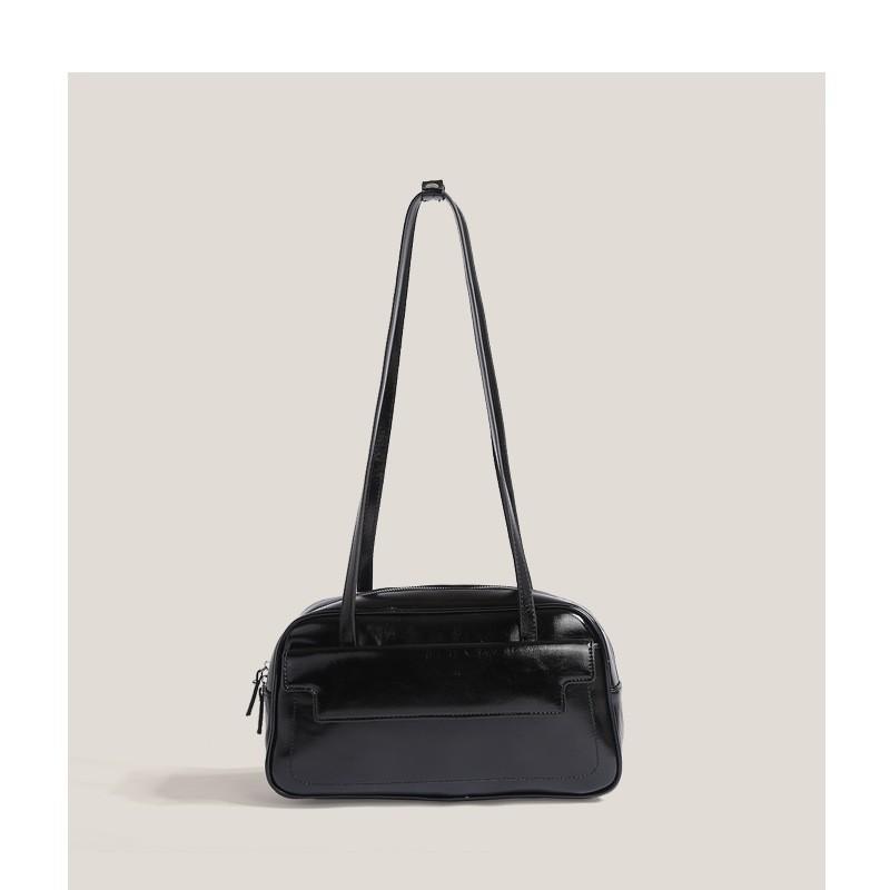 South Korean Niche Design High-end Armpit Bag Women 2025 New Fashionable All-matching Retro Commuting Shoulder чёрный