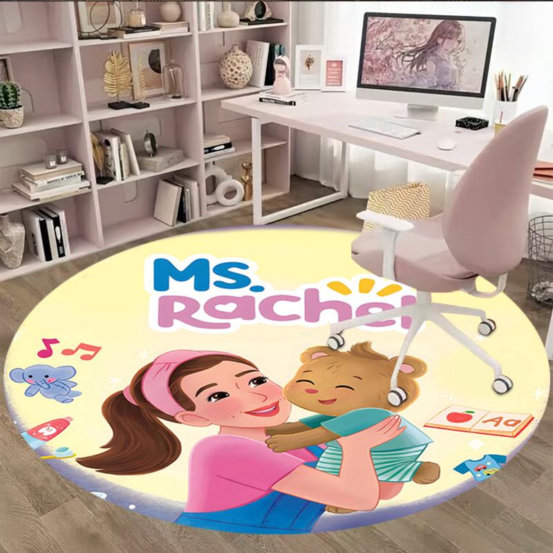 1pc Ms Rachel4 Print Round Carpet Chair Round Carpet Suitable for Bedroom Living Room Home Decorative Carpet