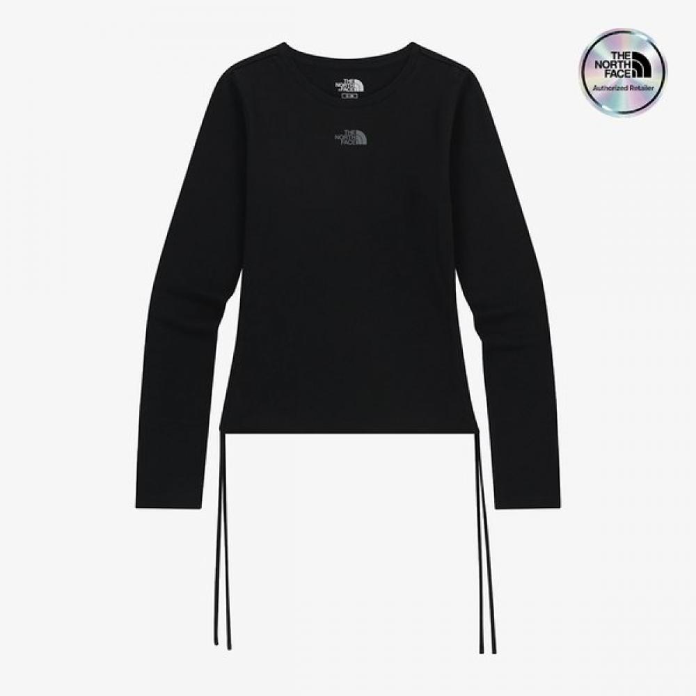 The North Face Women S Long Sleeve Round Tee Shirred Black Nt7tr80l BLACK/085