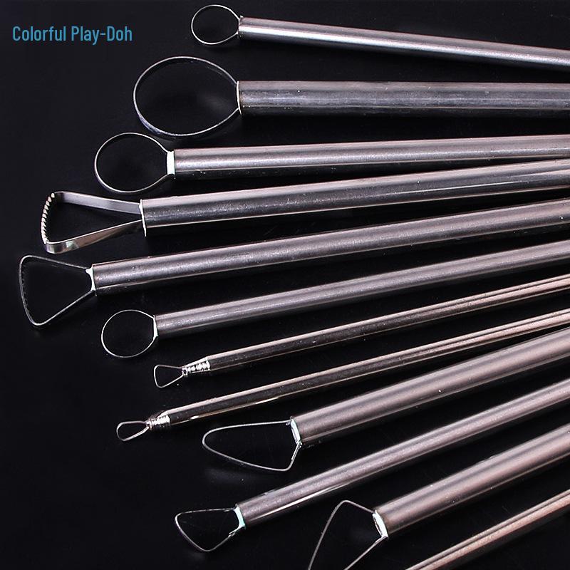 12-Piece Stainless Steel Clay Sculpting and Trimming Tool Set