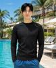 Helingbon Men'S Zip-Up Rash Guard Slim Fit Multi-Sports Top / Rj402M