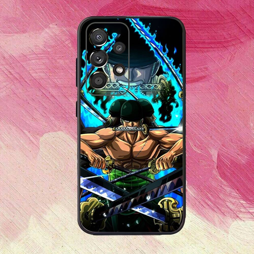 Anime One P-Pieces Z-Zoro Phone Case For Samsung S25,S24,S21,S22,S23,S30,Ultra,S20,Plus,Fe,Lite,Note,10,9,5G Black Cover