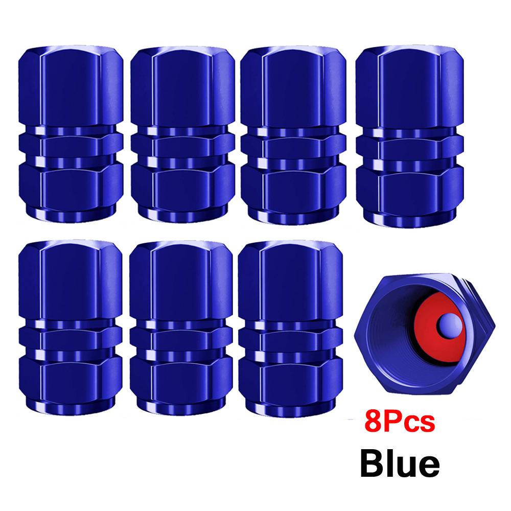 AUTCOAT Aluminum Alloy Car Wheel Tire Valve Caps Tyre Rim Stem Covers Car Dustproof Tire Cap For Cars Motorcycles Trucks Bikes Stem Caps1