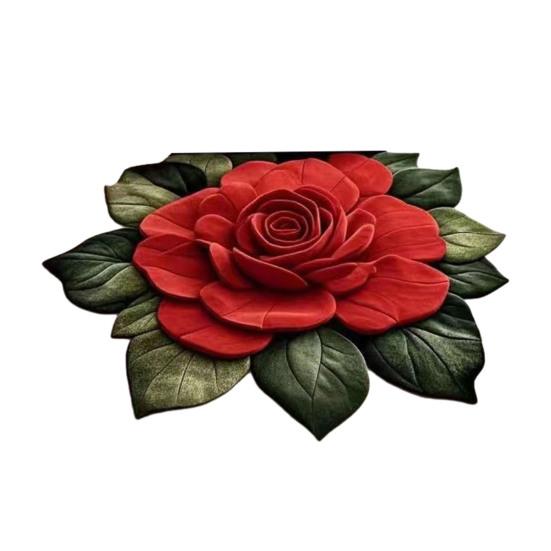 

3D Цветочный ковер Реалистичный Цветочный Противоскользящий Напольный коврик Впитывающий Быстросохнущий Коврик для ванной для Кухни Спальни Прихожей Туалетного столика 80 cm