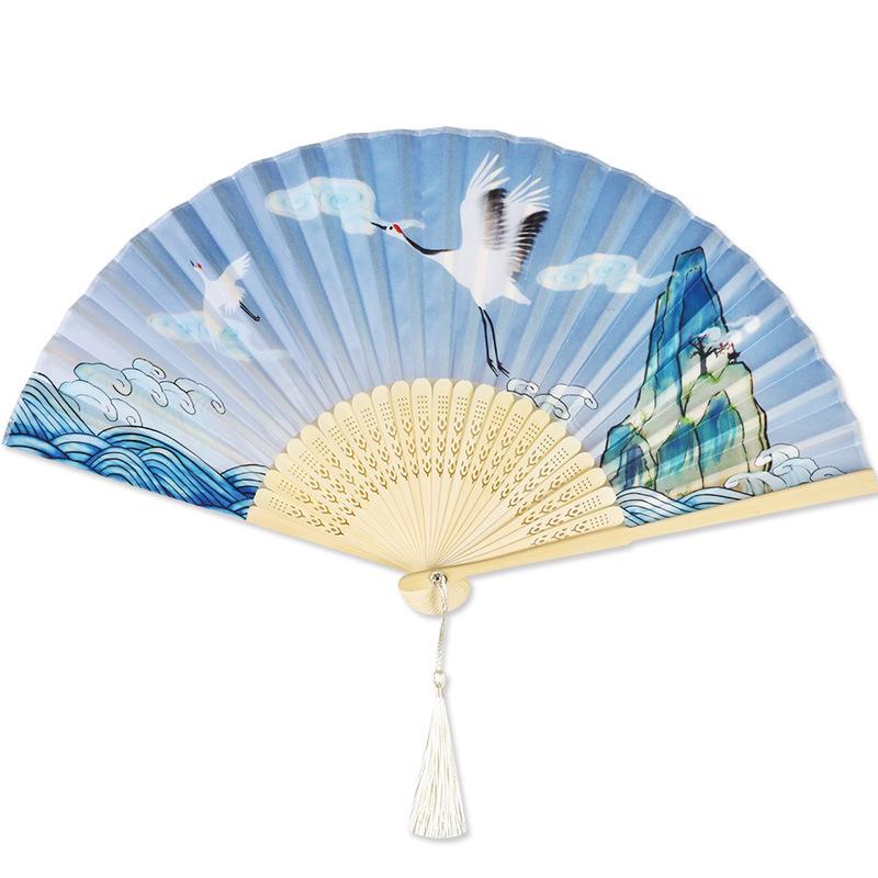 Ancient Chinese Hanfu Folding Fan - Classical Dance & Summer Accessory for Women