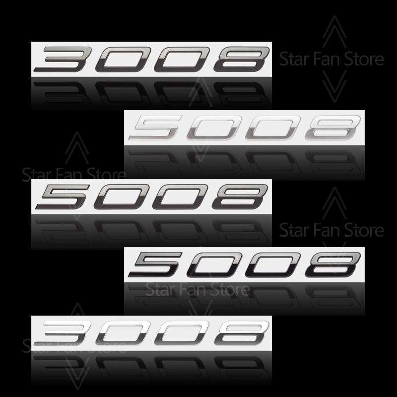 Metal For New Peugeot 3008 2008 5008 Logo Badge 3D Stickers Fender Emblem m Decal Auto Accessories Letter Decoration Car Styling