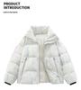 Unisex Tie-dye Stand Collar Puffer Jacket, Thickened and Large Size