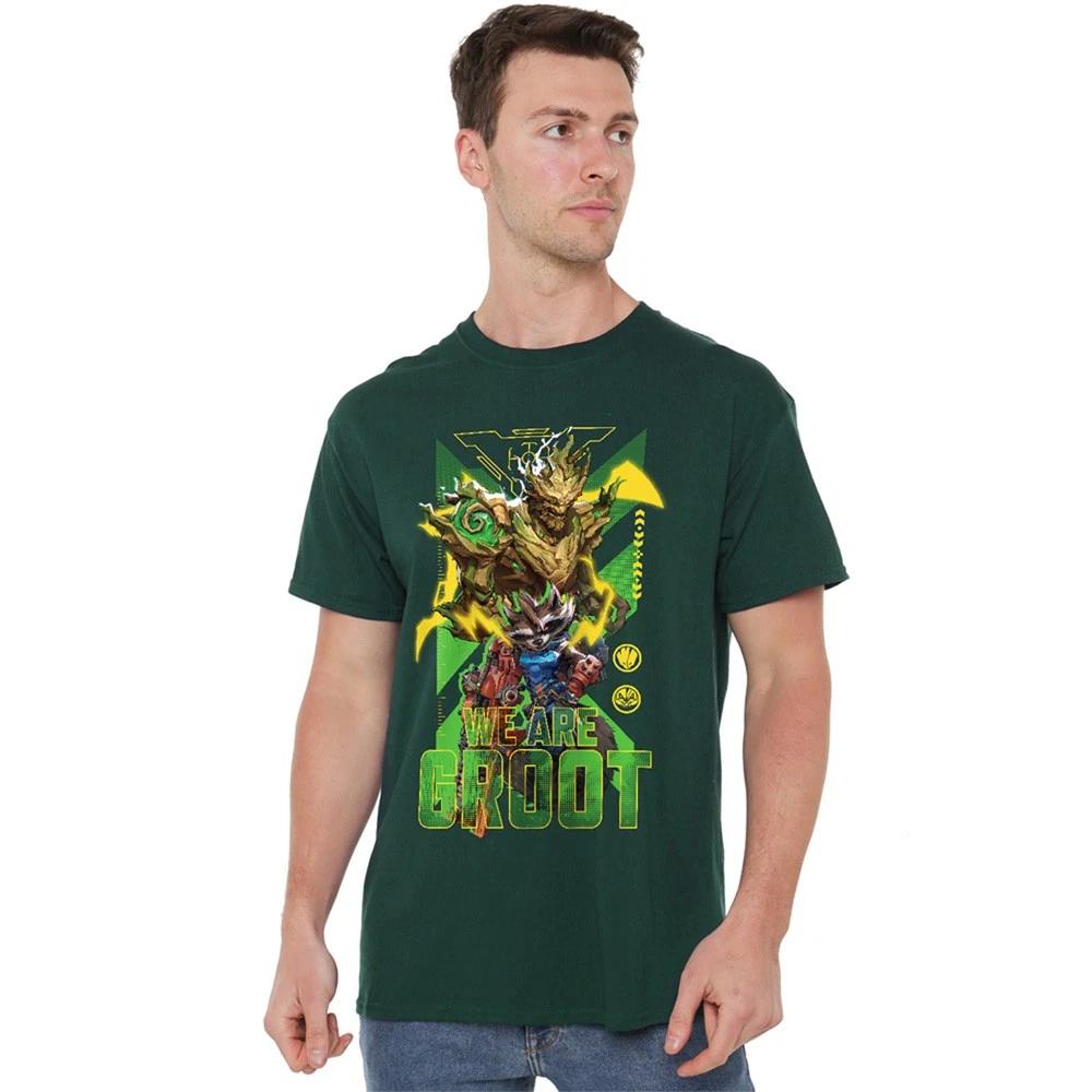 Marvel Rivals Guardians We Are Groot Trend Unisex T-Shirt S-3XL, Bottle Green 2XL