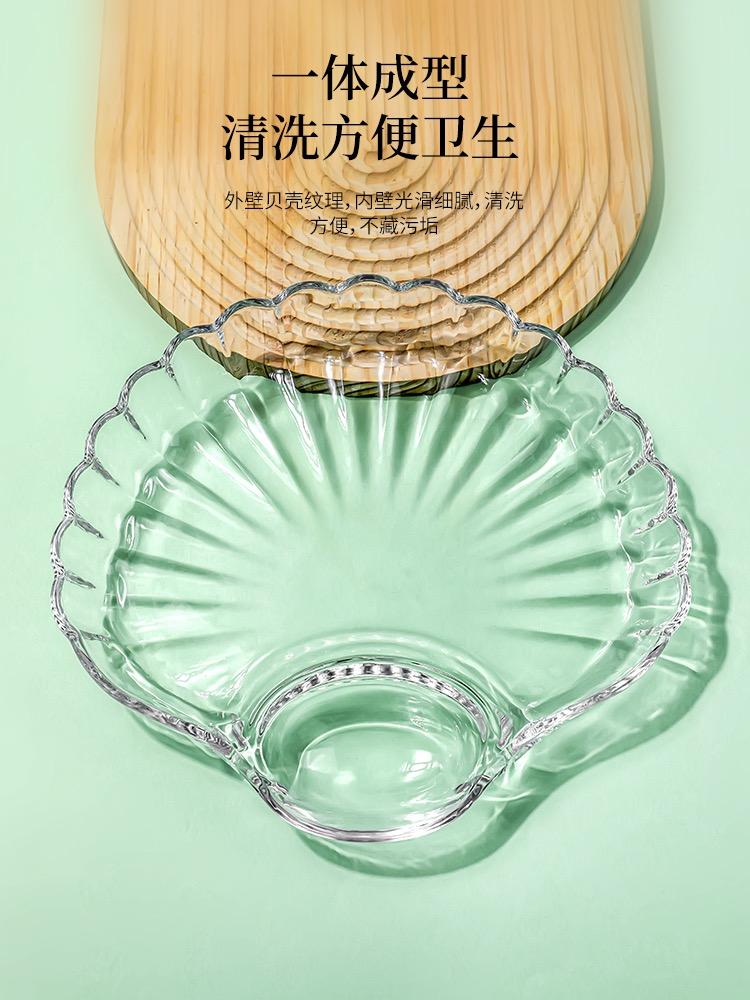 Home-Use Simple Transparent Bowl European Creative Style Ideal as Salad Bowl Dumpling Plate Fruit Dish