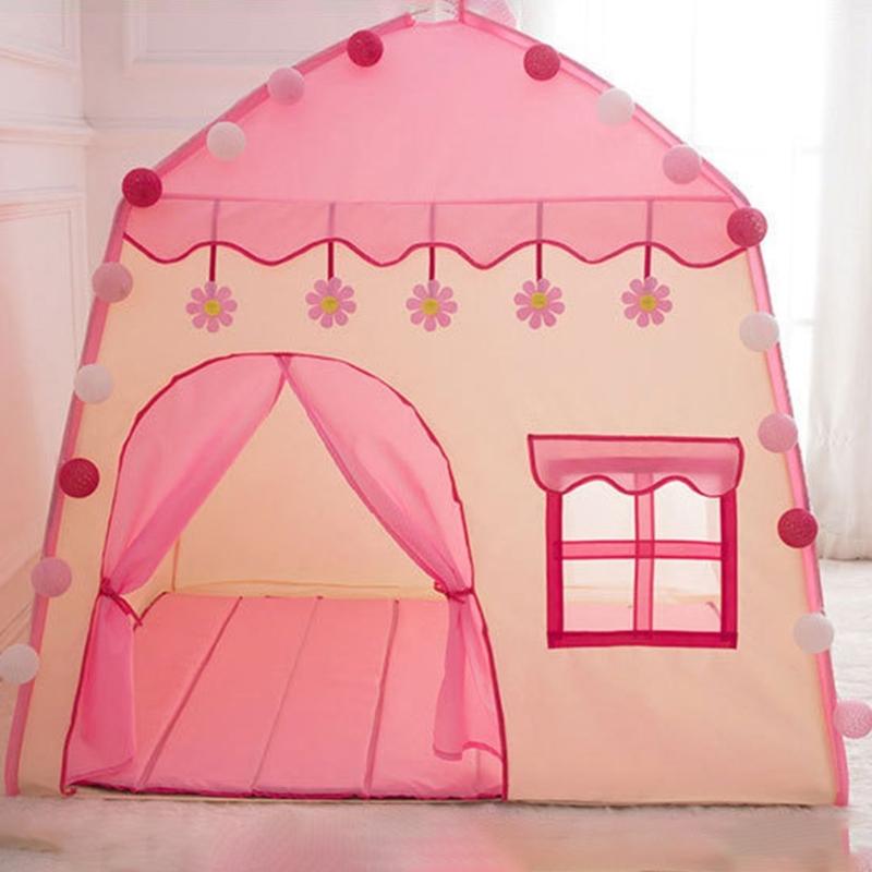 Children Tent Wigwam-Folding Teepee Tent Kid Tents Indoor Playhouses for Girls