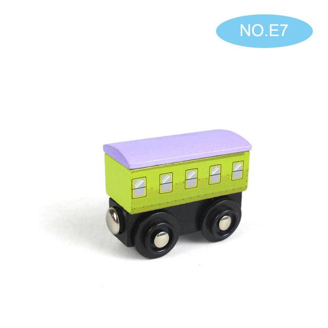 Small Wooden Scene Car Toys Magnetic Train Toy Truck Fit All Kinds Wooden Railway Train Track Children Gifts