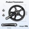 Bike Crankset 52T Single Chainring Bike 152mm Crank Arm Set for 6/7/8 Speeds City Bike,Fat Bike,E-Bike,Folding Bike Accessories