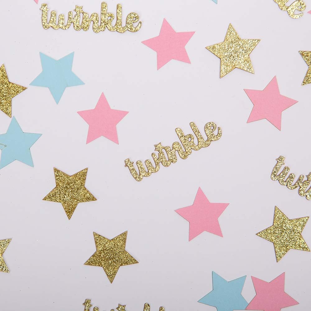 Twinkle Star Glitter Paper Confetti for Baby Shower Gender Reveal Party Decorations Baby Birthday Party Supplies