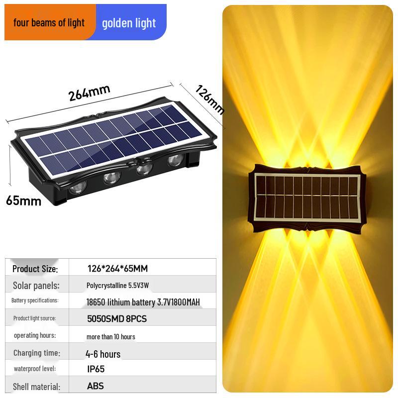 Super Bright Waterproof Solar Garden Wall Lights for Outdoor Decoration