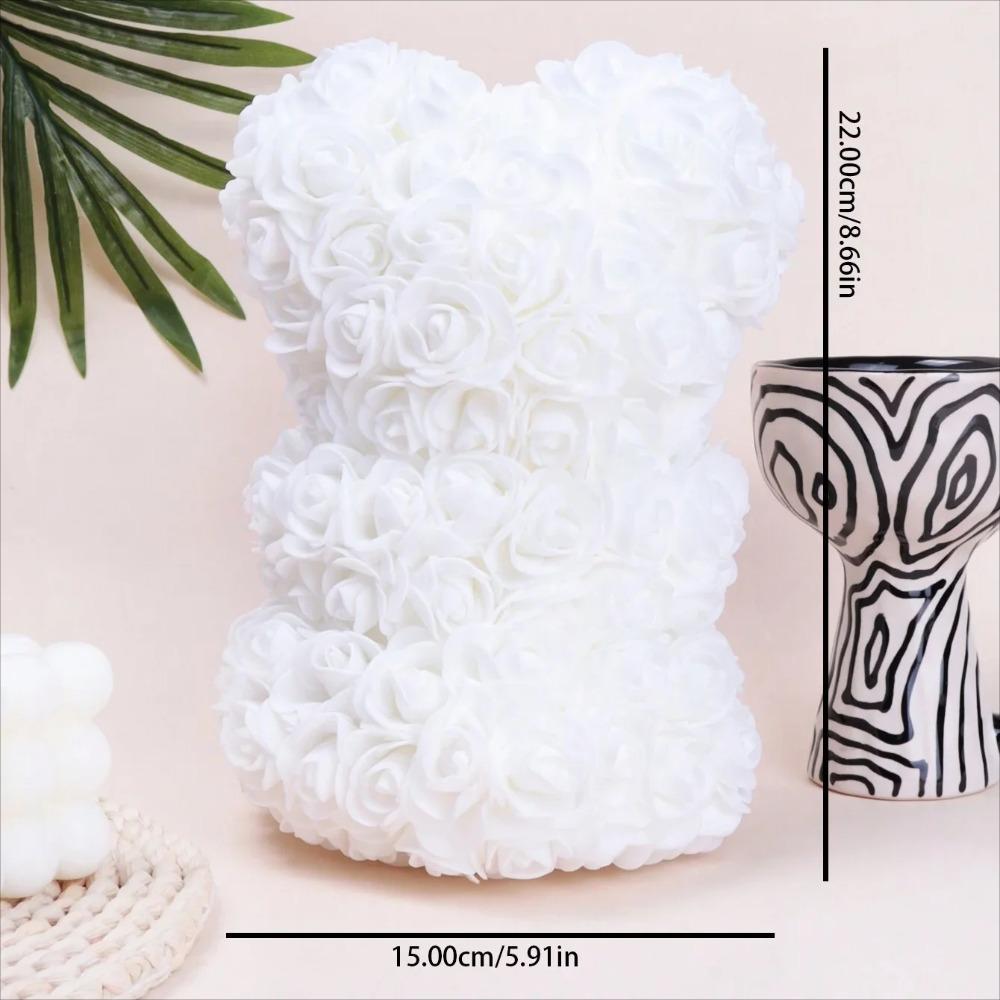 Foam Rose Teddy Bear Carry Bouquet. Ideal for Weddings, Mother's Day, Thank You To Nurses/teachers or Other Celebrations!