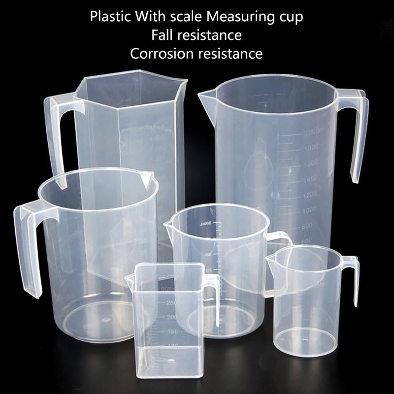 200/250/500/1000/1500/2000Ml Plastic Measuring Cup Jug Pour Spout Surface Kitche