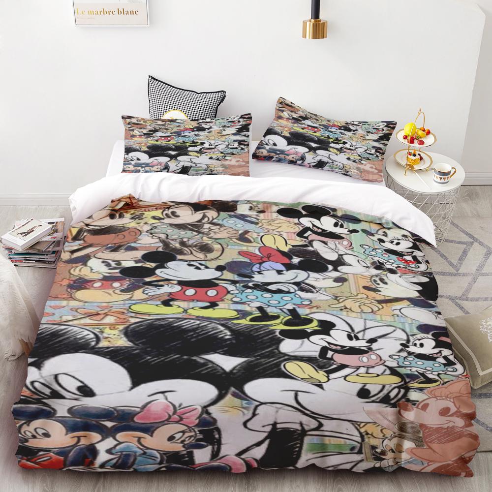 Mickey Anya Forger Duvet Cover Set Comforter Bedding 3d Children'S Bedding Set 3-Piece 1 Quilt Cover King Size Best Gifts