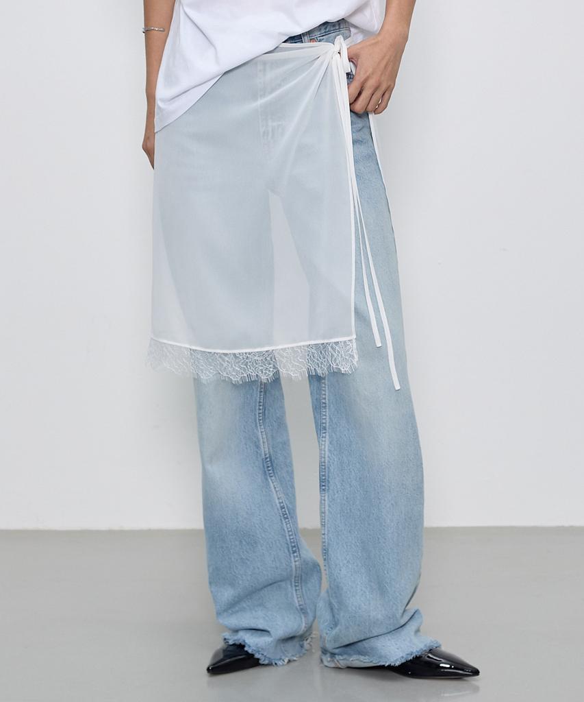 City Breeze Layered Chiffon Skirt_White