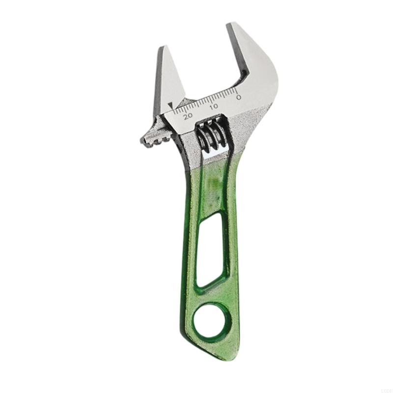   Alloy Steel Construction Adjustable Spanner Short Handle Ergonomic Grip Home Maintenance