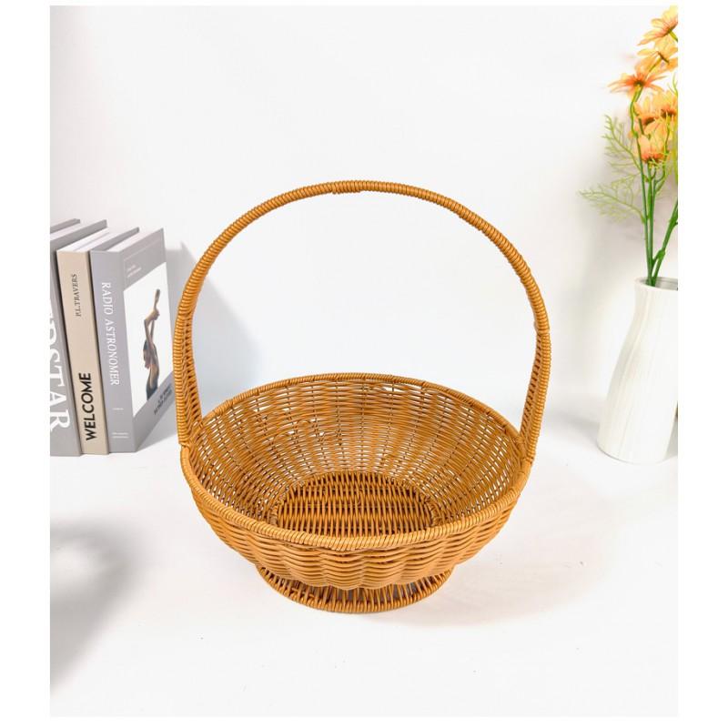 Japanese Style Woven Picnic Basket Fruits Vegetables Storage Home Decor