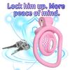 Mini Honeycomb Chastity Lock Mesh Breathable Cock Ring SM Bondage Sex Toy For Men Gay hide Penis Abstinence from sexual activity