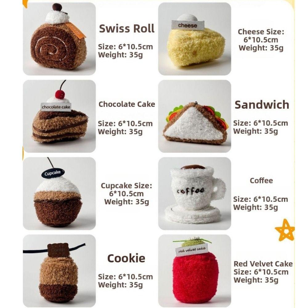 Multicolor Afternoon Tea Plush Doll 10cm-13cm Plush Doll Toy Creative Dessert Doll  Home Decoration