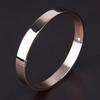 Cuff Bangle High Polished Bracelet Smooth Surface (Black, Silver, Gold, Rose Gold)