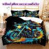 Splashing Ink Death  Pattern Bedding Quilt Set Quilt Cover Pillowcase Home Decoration Birthday Gift (1 * Duvet Cover + 2 * Pillowcase, Without Core)
