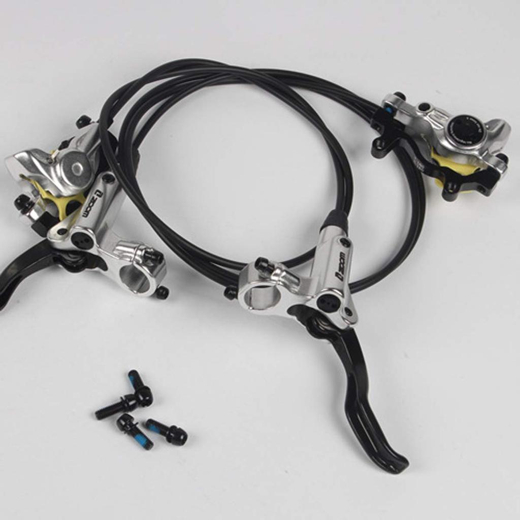 jpfashioning Bicycle Brake Levers, Left and Right Lever Set, 800/1400mm, MTB Bicycle Hydraulic Disc Brake Set, Front and Rear Bike Parts