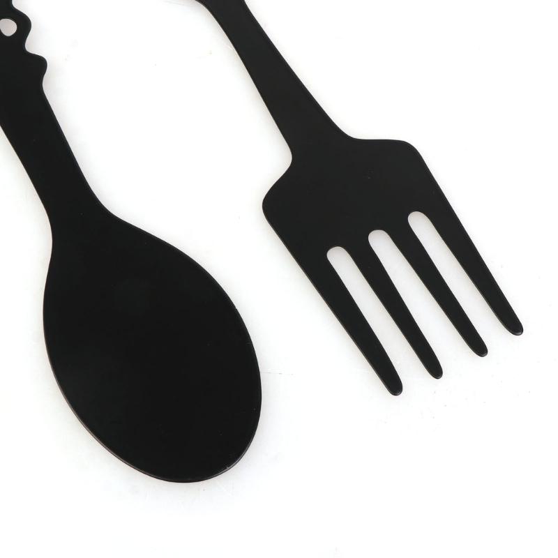2pcs Fork and Spoon Metal Wall Decor for Kitchen Home Dining Living Room Rustic Hanging Sculpture Farmhouse Housewarming