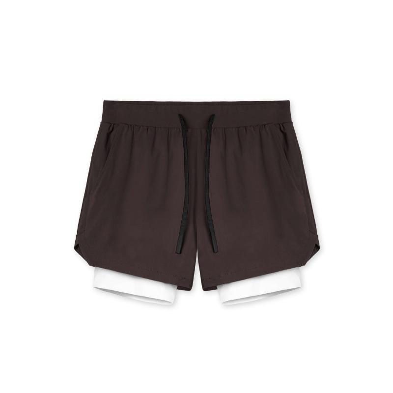 Men's 2-in-1 Running Shorts Breathable Quick Dry Athletic Workout Shorts