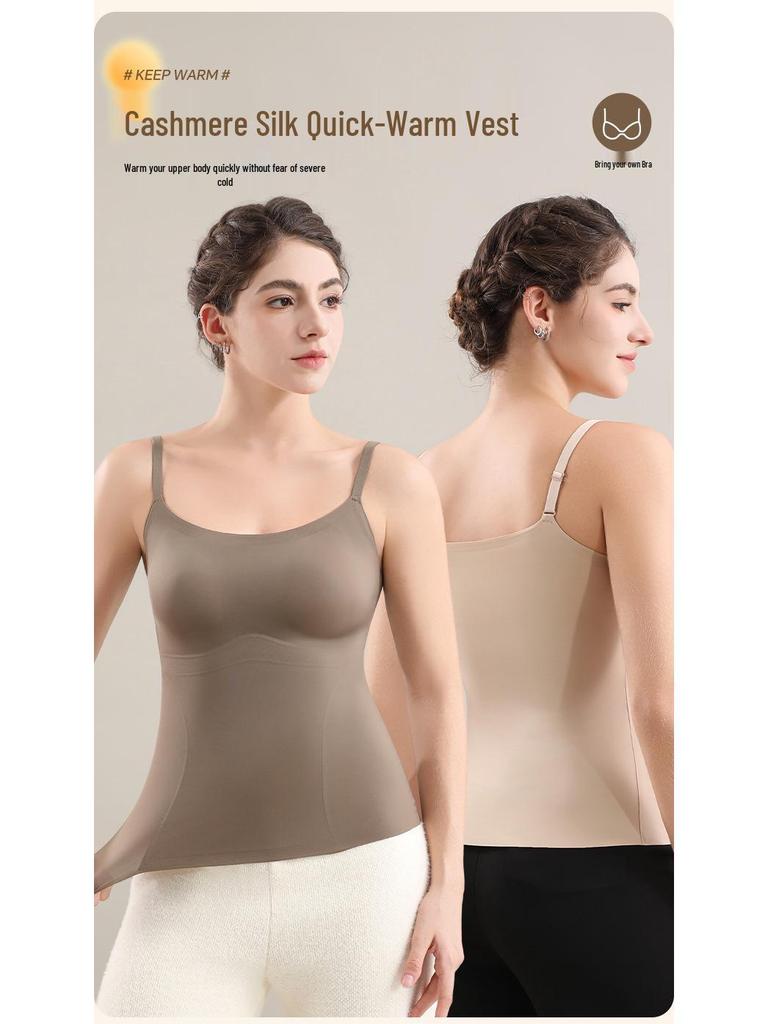 L3 Women's Wool Silk Flannel Base Layer with Bra Pads & Coverage