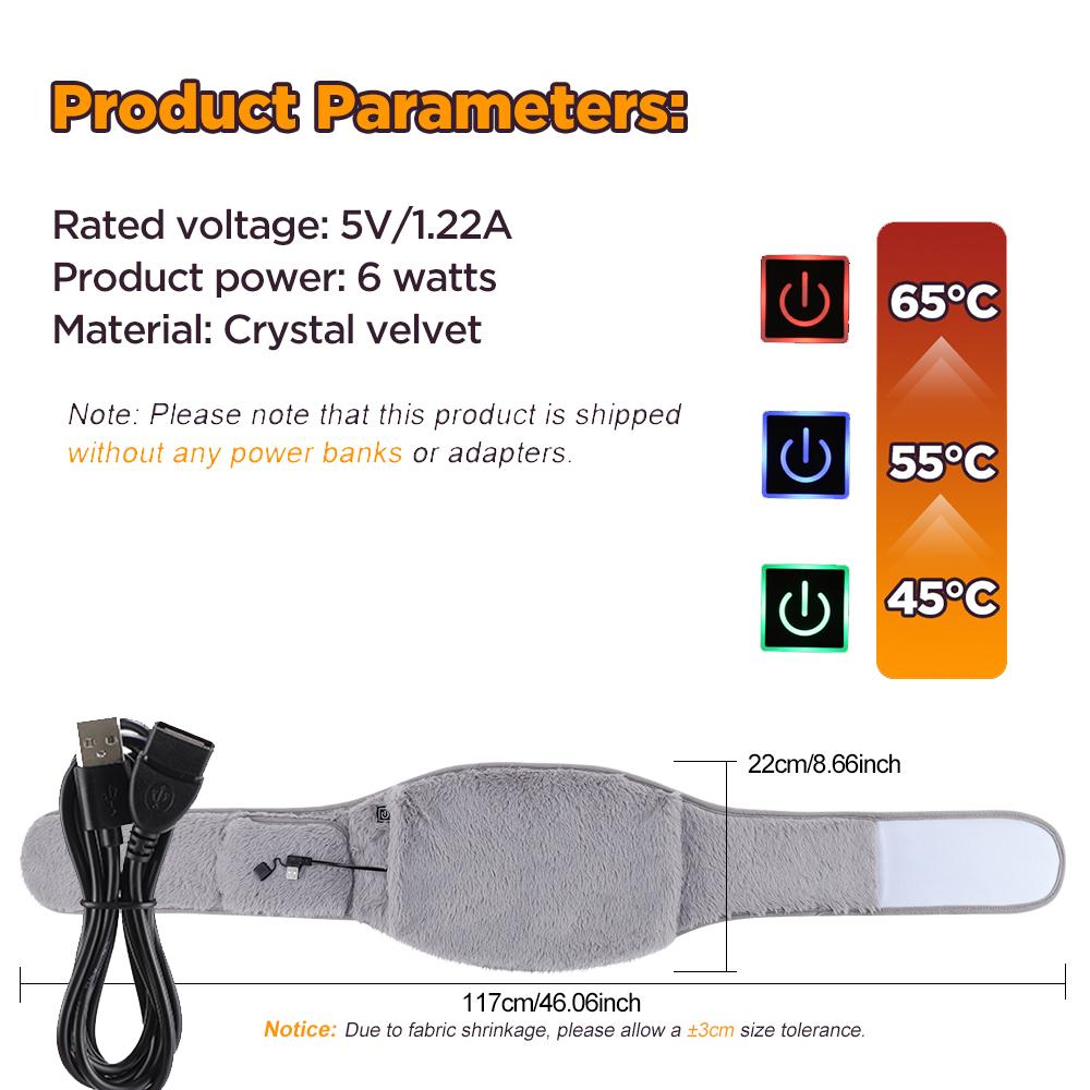 

Электрическая грелка для талии при менструальных болях, USB-зарядка, для дома, офиса, пояс для защиты матки от холода, ручная грелка для талии и живота малиновый