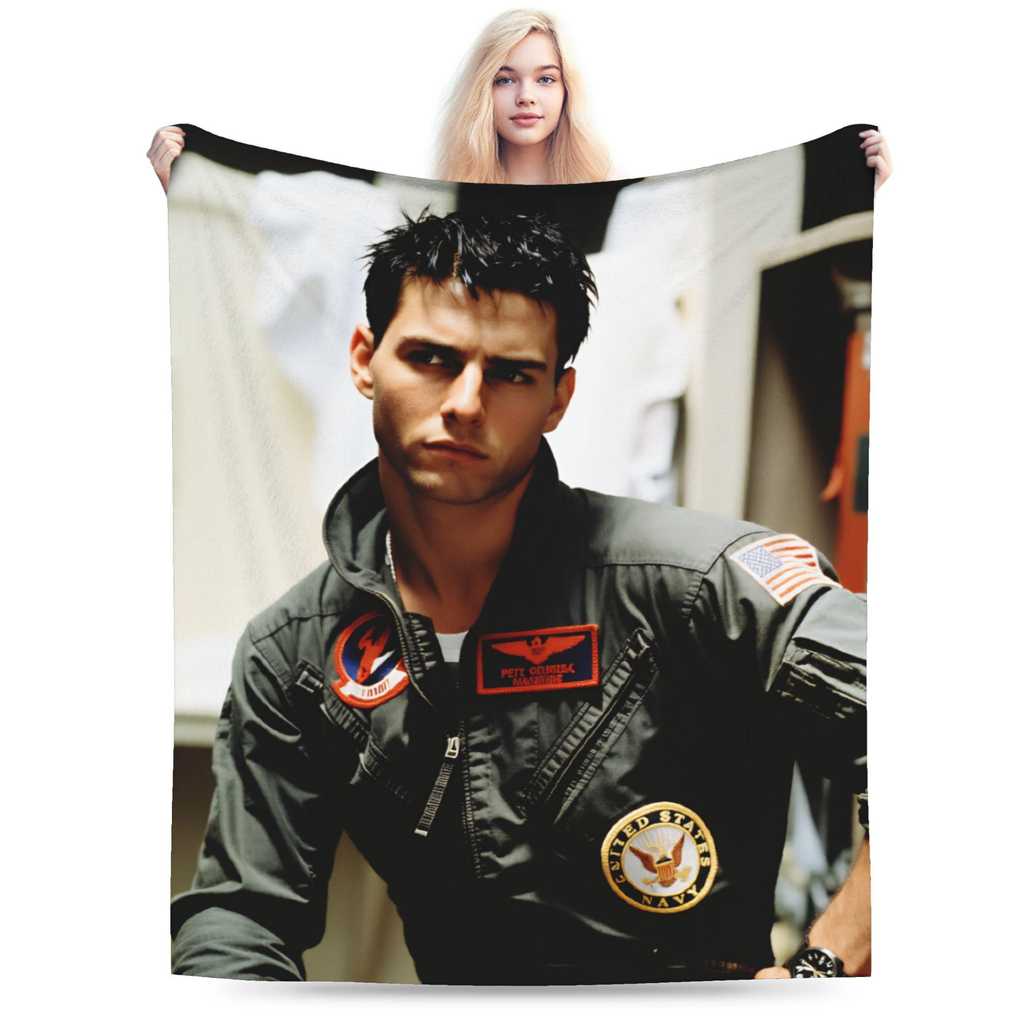 Top Gun Classic Movie Sign 3D Soft Warm Blanket  Child Plush Throw Blanket Print Home Decor Flannel Bedspread Sofa Bed Cover 30x40in