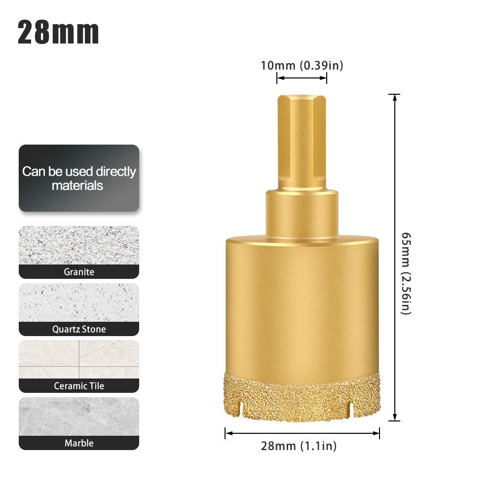 Multifunctional Dry Tile Drill Bit for Marble, Granite, Glass, and Vitrified Tile