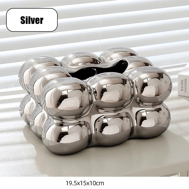 Cute Tissue Box Holder Case Korean Style Tissue Holder Cute Ball Ceramic Napkin Holder Nordic Home Decor Living Room Decoration