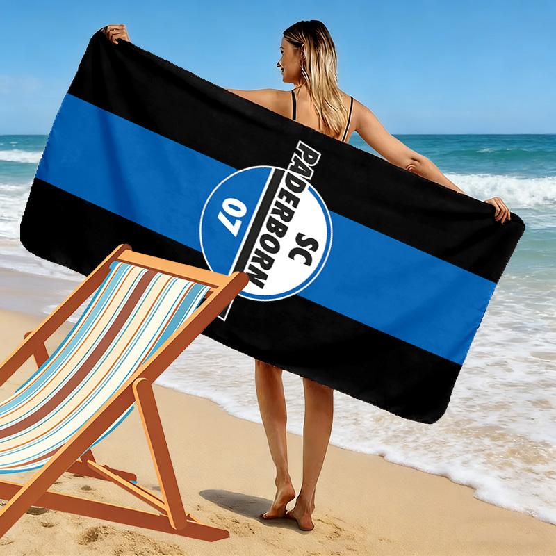 SC Paderborn 07 2D Flat Print Beach Towel, Large Soft Quick Dry Towel for Beach Camping Swimming